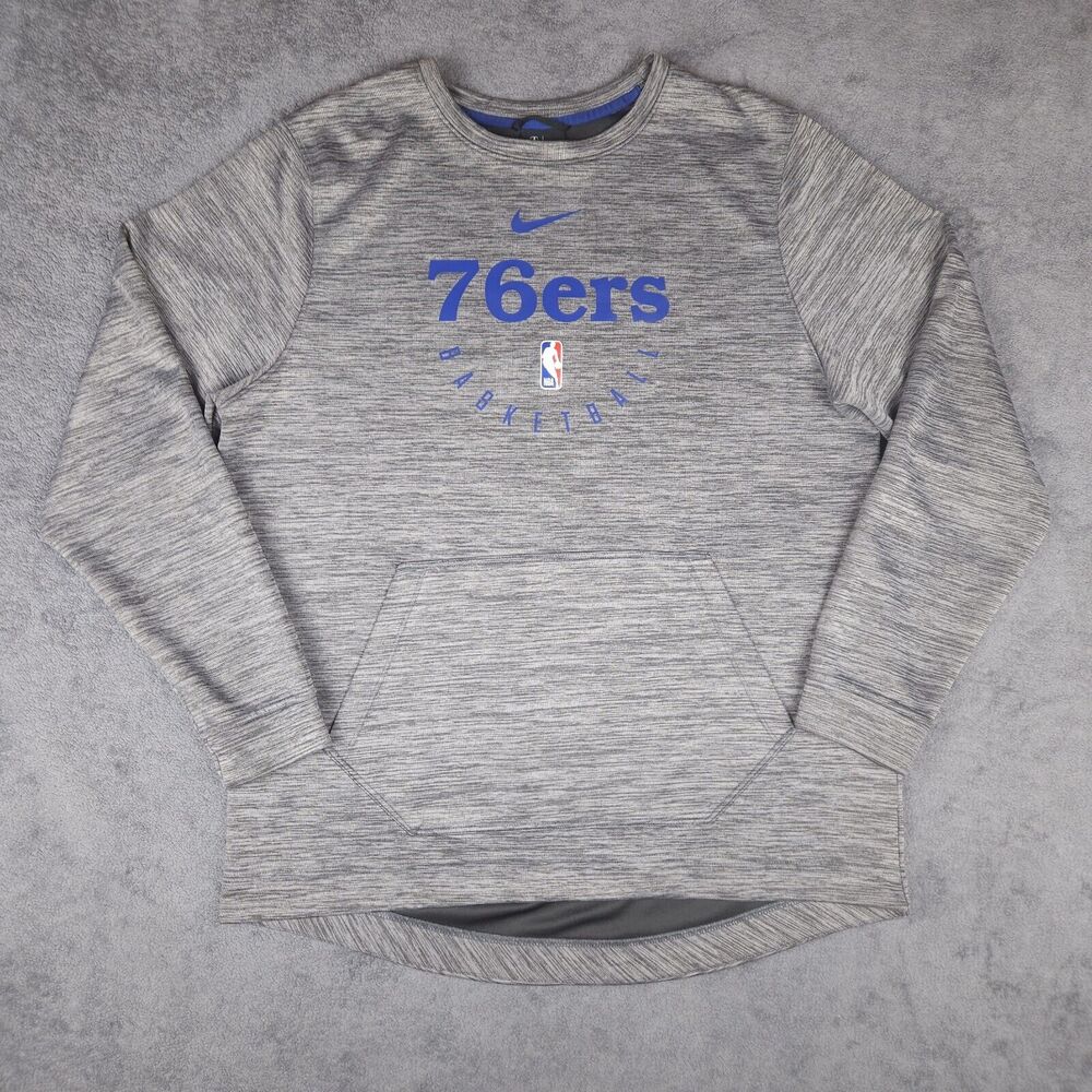 Philadelphia 76ers Nike Authentic Dri-Fit Pullover Gray Sweatshirt • Size M